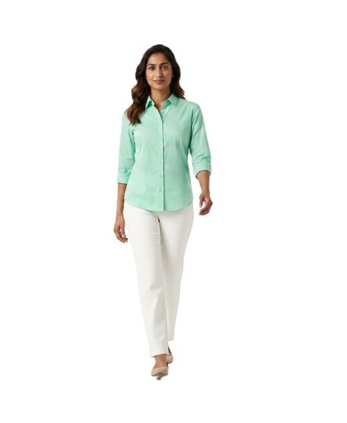 AMBRAM Women’s Wide-Leg Track Pants – Off White
