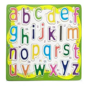 ZIPPYFOX Educational Alphabet Puzzle Board, Wooden Letters Learning Toy, Colourful ABC Board for Kids