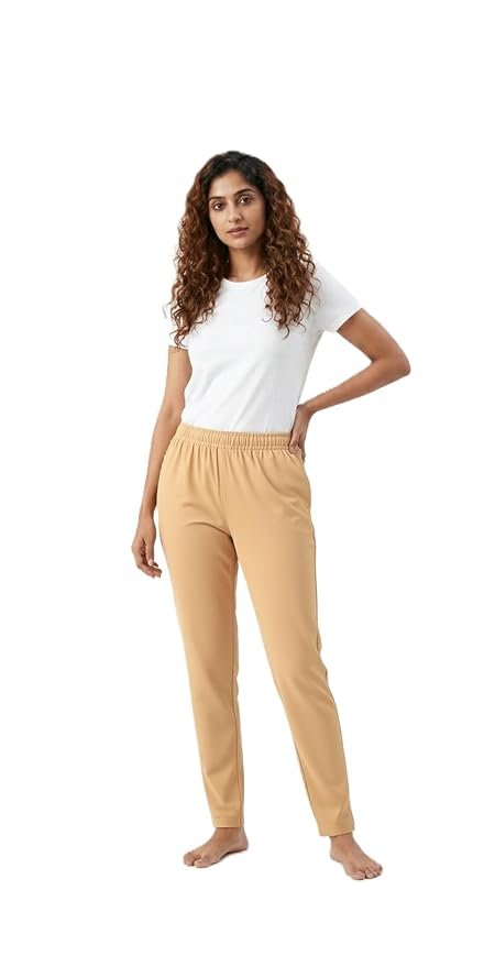 AMBRAM Women’s Pintuck Straight Leggings – Dark Skin