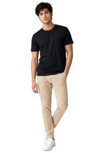 AMBRAM Men’s Confident Graphic Print T-Shirt – Black