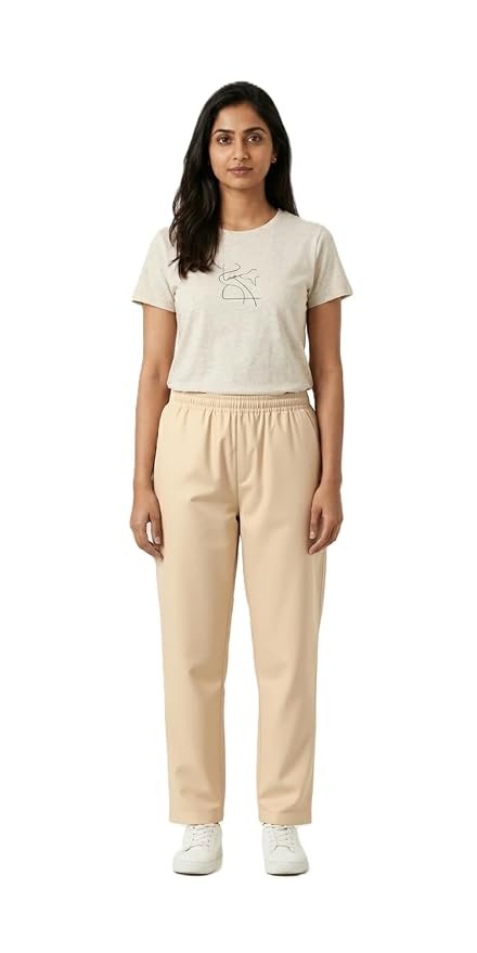 AMBRAM Women’s Pintuck Straight Leggings – Light Skin