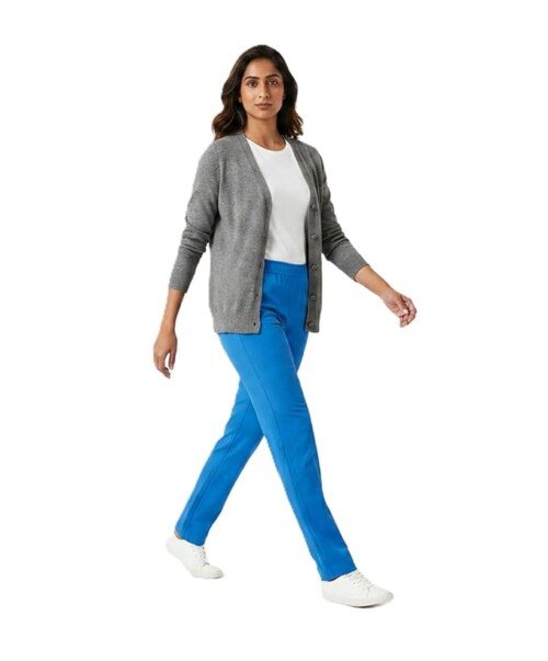 AMBRAM Women’s Wide-Leg Track Pants – Blue