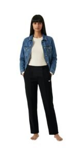 AMBRAM Women’s Pintuck Straight Leggings – Black