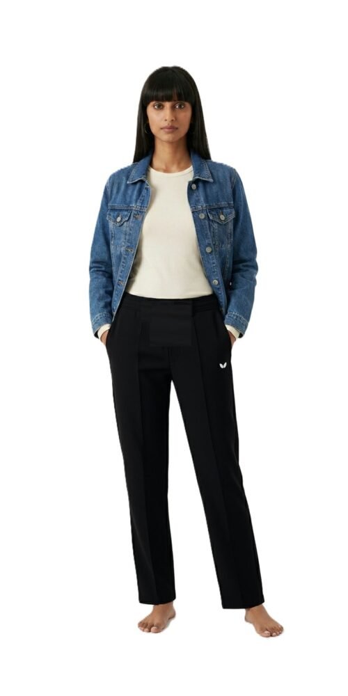 AMBRAM Women’s Pintuck Straight Leggings – Black