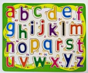 ZIPPYFOX wooden lowercase alphabet puzzle board