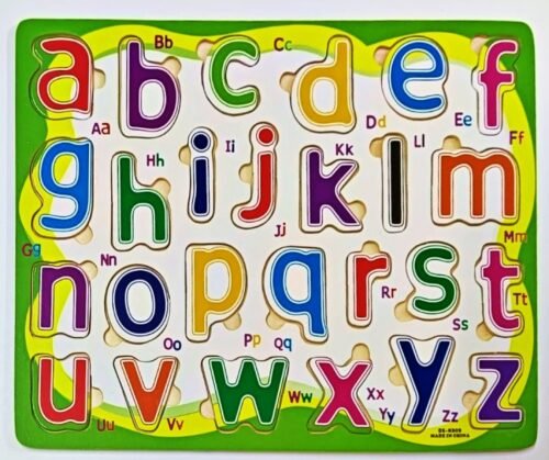 ZIPPYFOX wooden lowercase alphabet puzzle board